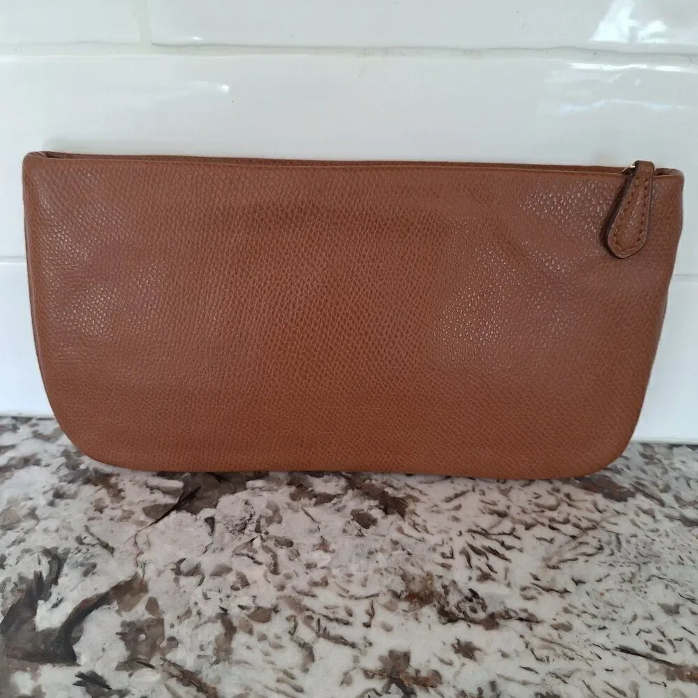 ‎Coach leather Brown wristlet